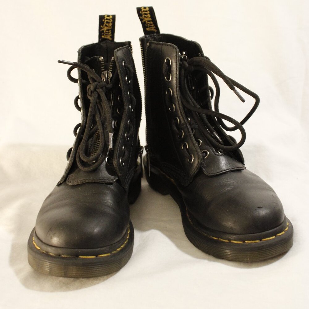 Dr. Martens - 1460 Women's Pascal Nappa Zipper Boots - Black - Leather - Size 6 - Picture 7 of 14